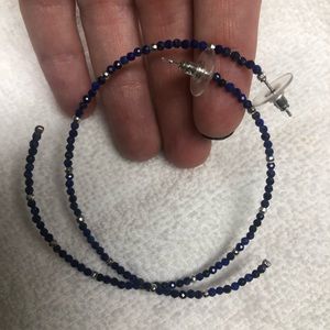 NWT Kendra Scott blue lapis hoop earrings